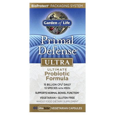 Пробиотик Primal Defense® Ultra, 60 вегетарианских капсул UltraZorbe™