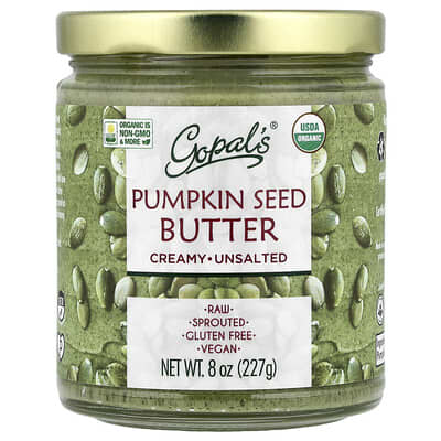 Organic Pumpkin Seed Butter, Creamy, Unsalted, 8 oz (227 g)