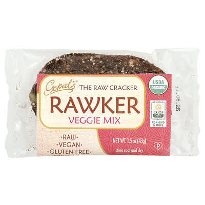 Rawker, The Raw Cracker, Veggie Mix, 1.5 oz (43 g)