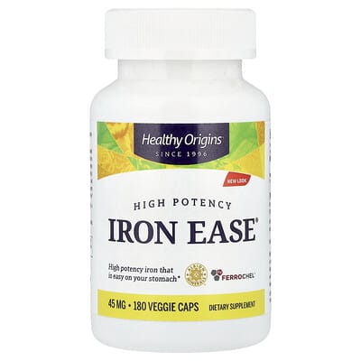 Iron Ease®, 45 mg, 180 вегетарианских капсул