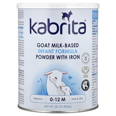 Goat Milk-Based Infant Formula Powder With Iron, 0-12 M, 28 oz (800 g)
