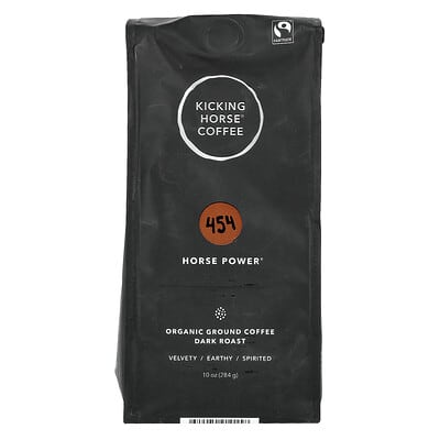 Органический молотый кофе 454 Horse Power®, темная обжарка, 10 oz (284 g)