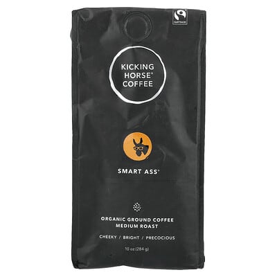 Smart Ass®, Organic Coffee, Ground, Medium Roast, 10 oz (284 g)