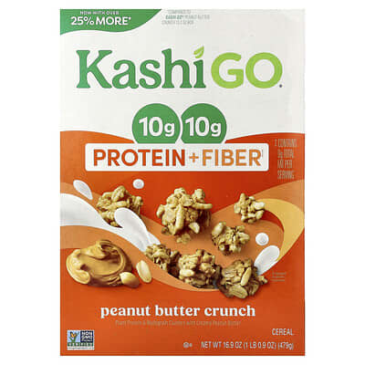 Kashi GO® хлопья с протеином и клетчаткой, арахисовая крошка, 16.9 oz
