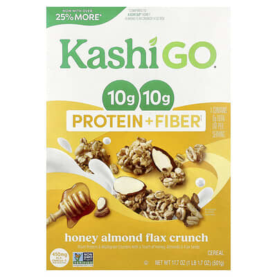 Сухой завтрак Kashi GO® Protein + Fiber Cereal, Honey Almond Flax Crunch 17.7 oz (501 g)
