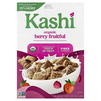 Органические хлопья Kashi Berry Fruitful, 17.2 oz (487 g)