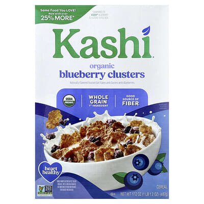 Органическая сухая завтрак Kashi Blueberry Clusters, 17.2 oz (487 g)