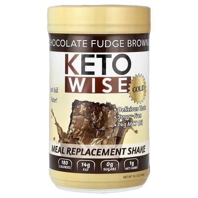 Шейк для замены пищи Keto Wise Chocolate Fudge Brownie 16.1 oz (456 g)