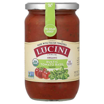 Organic Rustic Tomato Basil Sauce, 24 oz (680 g)
