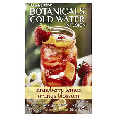 Botanicals® Травяной чай Strawberry Lemon Orange Blossom без кофеина, 18 чайных пакетиков, 1.23 oz (34 g)