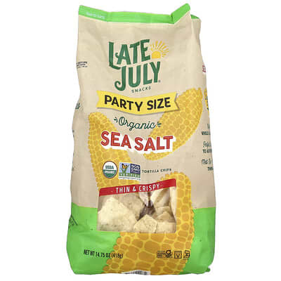 Organic Tortilla Chips, Thin & Crispy, Sea Salt, 14.75 oz (418 g)