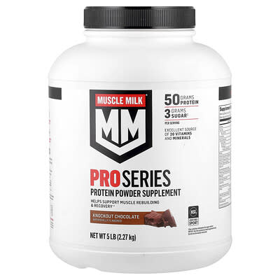 Muscle Milk Протеиновый порошок Pro Series, вкус Knockout Chocolate, 5 lb (2.27 kg)