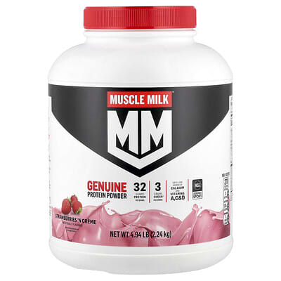 Протеиновый порошок Muscle Milk Genuine Strawberry 'n Crème 2.24 kg