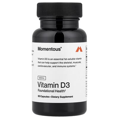 Vitamin D3, 125 mg (5,000 IU), 60 Capsules
