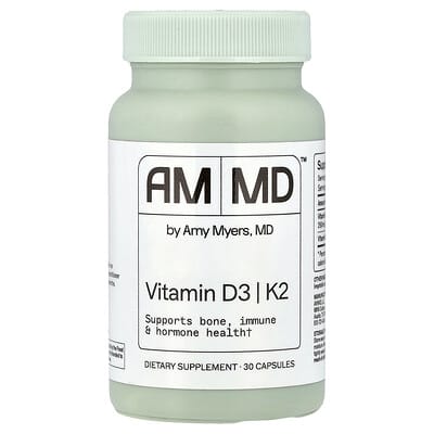 Vitamin D3, K2, 30 Capsules