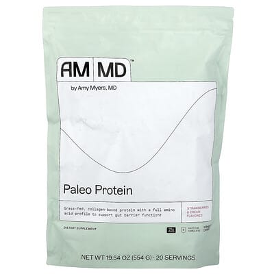 Протеиновый коктейль Paleo Protein Strawberry & Cream, 19.54 oz (554 g)