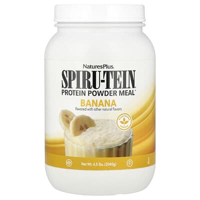 NaturesPlus Spiru-Tein® Протеиновый порошок Banana, 4.5 lbs. (2,040 g)