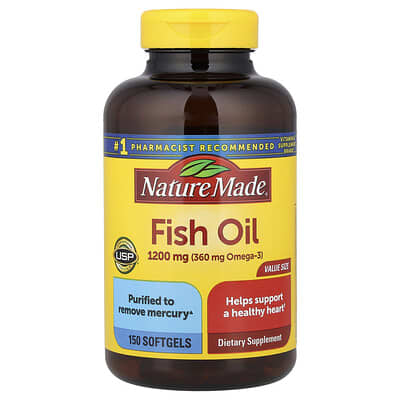 Рыбий жир Nature Made 1,200 mg 150 Softgels