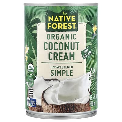 Native Forest органические кокосовые сливки, Simple, Unsweetened, 13.5 fl oz (398 ml)