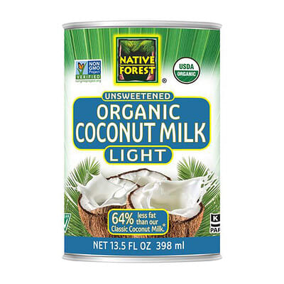 Organic Coconut Milk, Light, Unsweetened, 13.5 fl oz (398 ml)