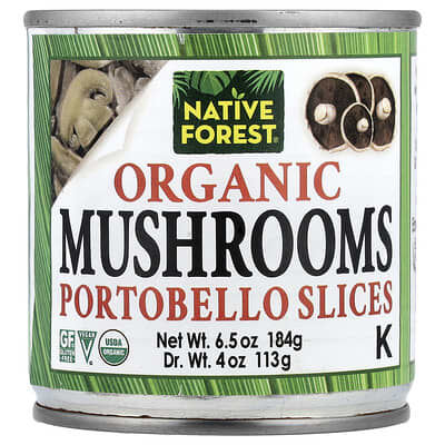 Organic Mushrooms, Portobello Slices, 6.5 oz (184 g)