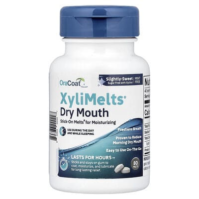 XyliMelts® Dry Mouth, Slightly-Sweet, 80 Melts