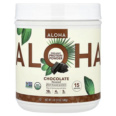 Organic Protein Powder, Chocolate, 1 lb 3 oz (540 g)