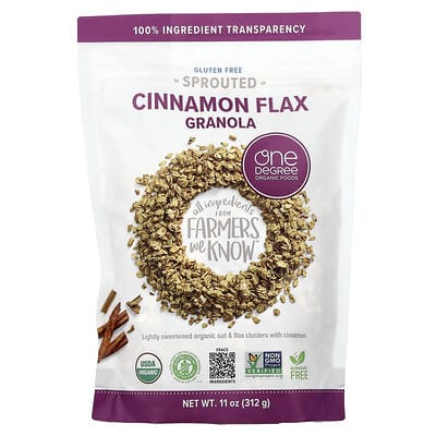 Гранола Sprouted Cinnamon Flax, 11 oz (312 g)
