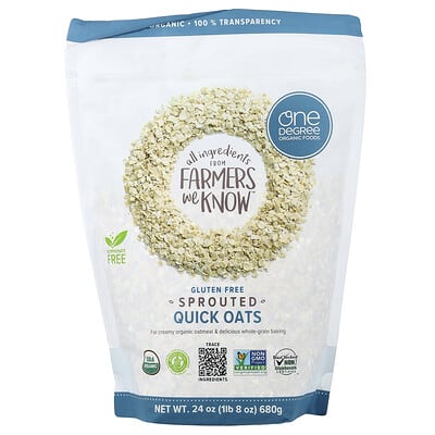 Sprouted Quick Oats, 24 oz (680 g)