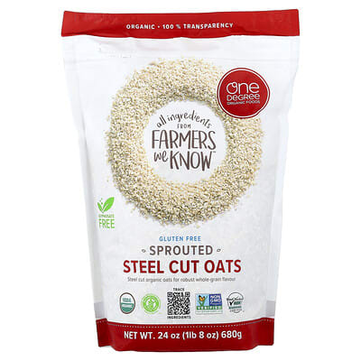 Sprouted Steel Cut Oats, 24 oz (680 g)