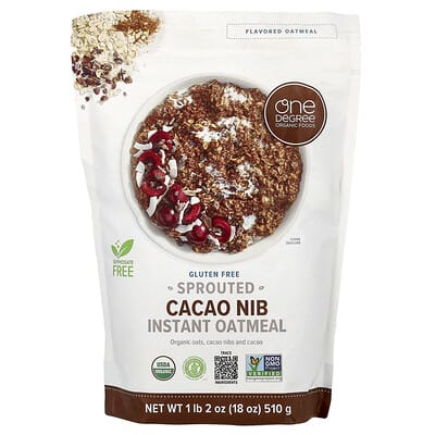 Овсянка быстрого приготовления Sprouted Instant Oatmeal, Cacao Nib, 18 oz (510 g)