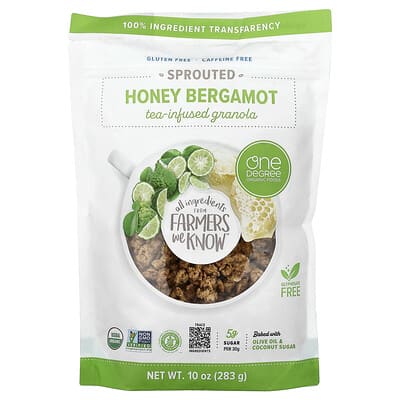 One Degree Organic Foods гранола с чаем, мед и бергамот, 10 oz (283 g)