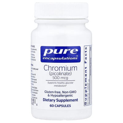 Pure Encapsulations Chromium (Picolinate), 500 mcg, 60 капсул