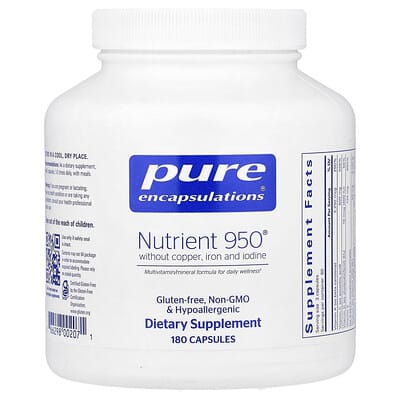 Nutrient 950® Without Copper, Iron and Iodine, 180 Capsules