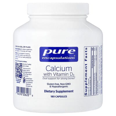 Calcium With Vitamin D3, 180 Capsules