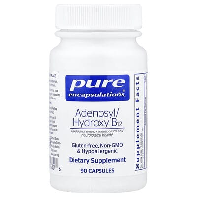 Adenosyl/Hydroxy B12 Pure Encapsulations 90 капсул
