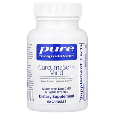 Pure Encapsulations CurcumaSorb Mind, 60 капсул