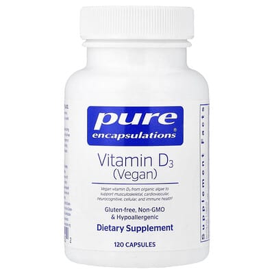 Vitamin D3 Vegan, 120 Capsules (50 mcg (2,000 IU) per Capsule)