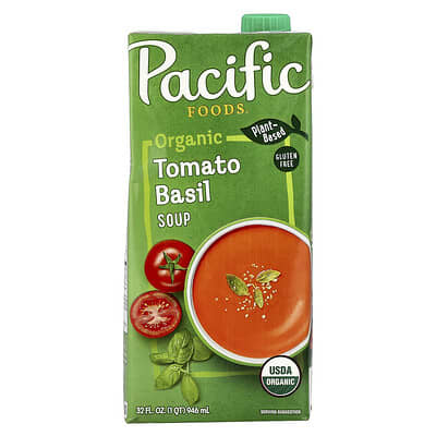 Суп с томатами и базиликом Organic, 32 fl oz (946 ml)