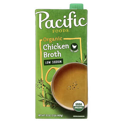 Органический куриный бульон Pacific Foods Low Sodium 32 fl oz (907 g)