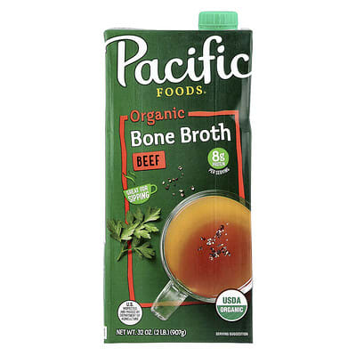 Костный бульон Pacific Foods Organic Beef, 32 oz (907 g)