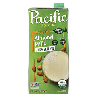 Organic Almond Milk, Unsweetened, 32 fl oz (946 ml)