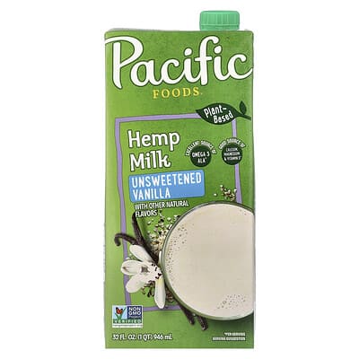 Hemp Milk, Unsweetened Vanilla, 32 fl oz (946 ml)