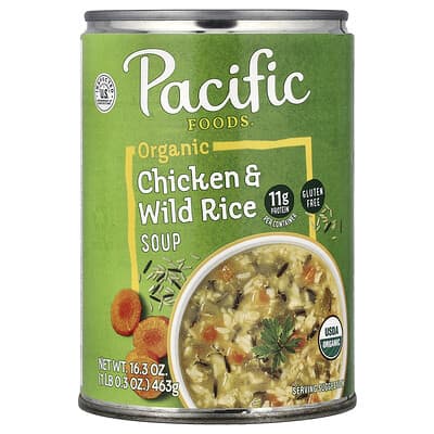 Органический суп с курицей и диким рисом, 16.3 oz (463 g)