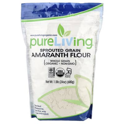 Pure Living Органическая мука из пророщенного амаранта, 24 oz (680 g)