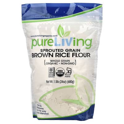 Мука из коричневого пророщенного зерна Organic Sprouted Grain Brown Rice Flour, 24 oz (680 g)