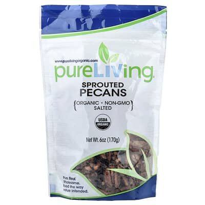 Organic Sprouted Pecans, Salted, 6 oz (170 g)