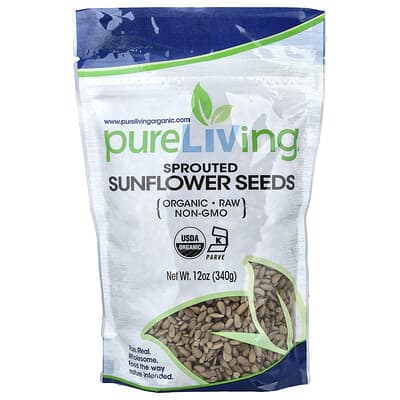 Семена подсолнечника Organic Sprouted Sunflower Seeds, 12 oz (340 g)