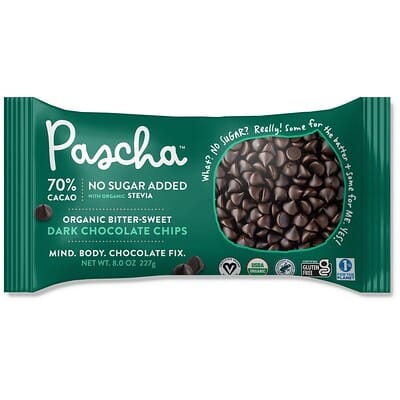 Pascha Органические шоколадные капли Bitter-Sweet, 70% Cacao, 8 oz (227 g)