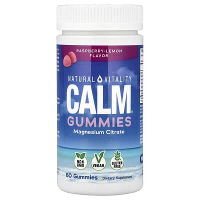 Магниевые мармеладки CALM®, малина-лимон, 60 шт (83 mg на штуку)